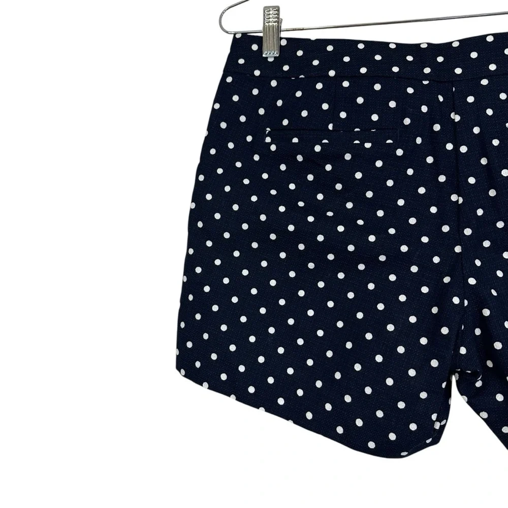 J. Crew Factory Polka Dot Shorts Navy Blue and White 6